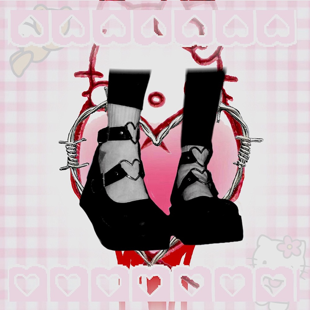 ♡ heart buckle demonia sprite mary janes ♡
